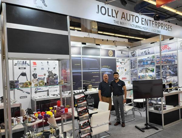 The Jolly Auto India stand at an international automotive trade fair