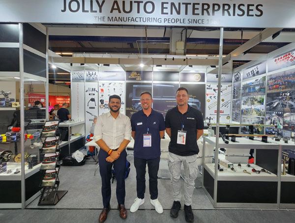 The Jolly Auto India stand at an international automotive trade fair