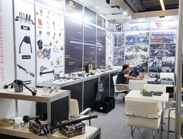 The Jolly Auto India stand at an international automotive trade fair