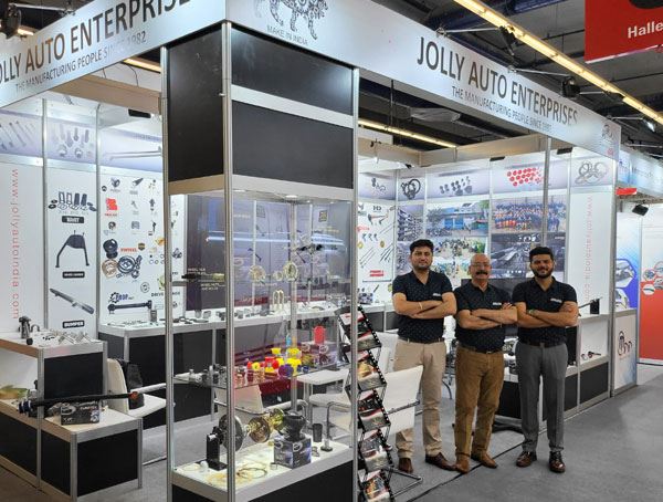 The Jolly Auto India stand at an international automotive trade fair