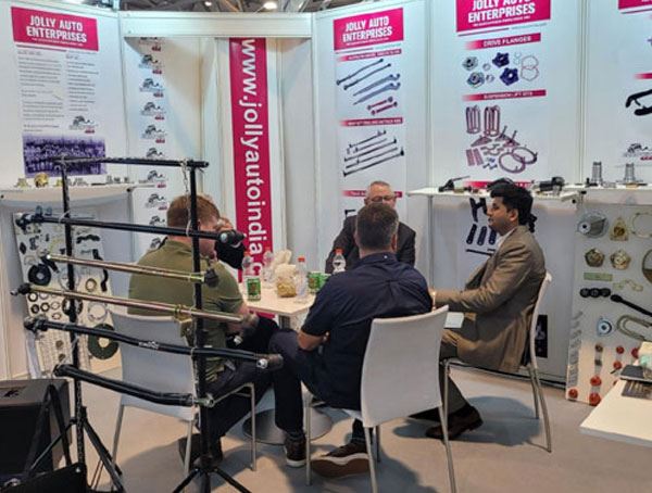 The Jolly Auto India stand at an international automotive trade fair