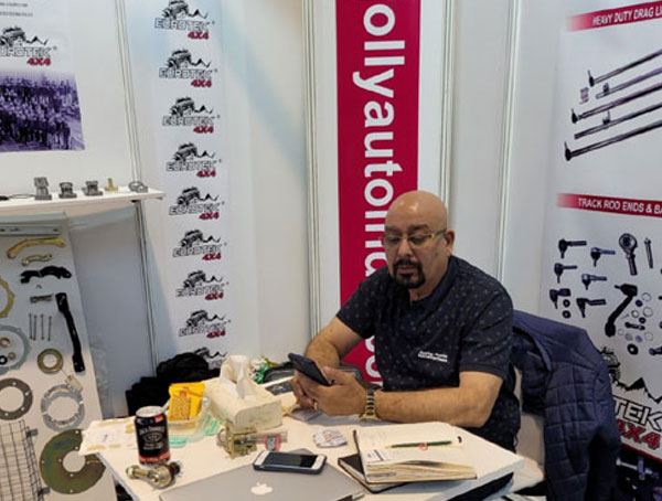 The Jolly Auto India stand at an international automotive trade fair