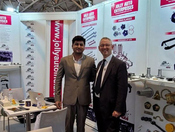 The Jolly Auto India stand at an international automotive trade fair