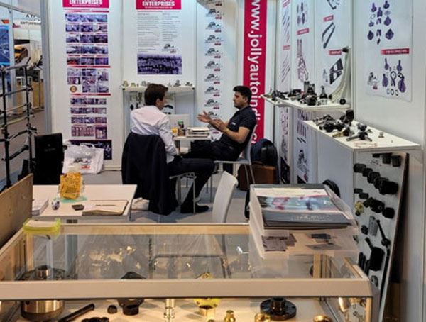 The Jolly Auto India stand at an international automotive trade fair