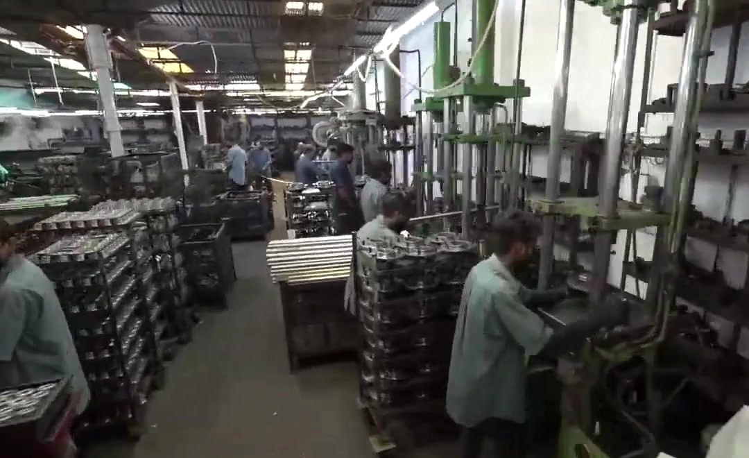A row of presses on the shop floor
