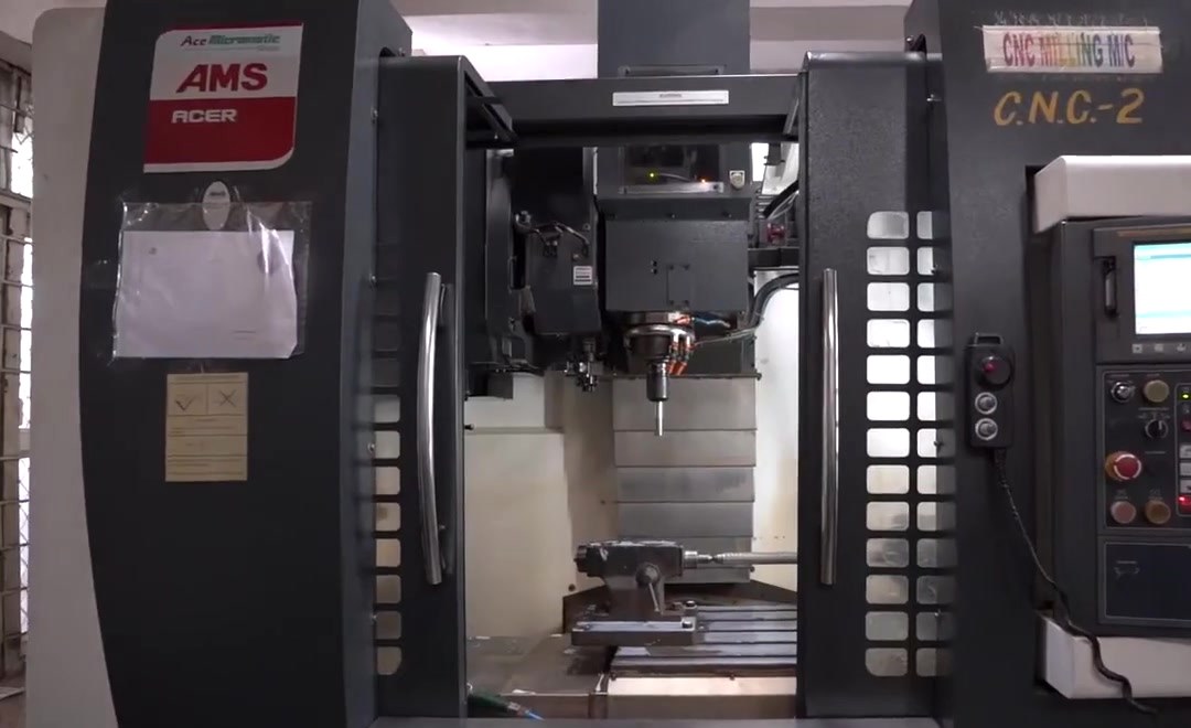 An AMS CNC vertical machining centre